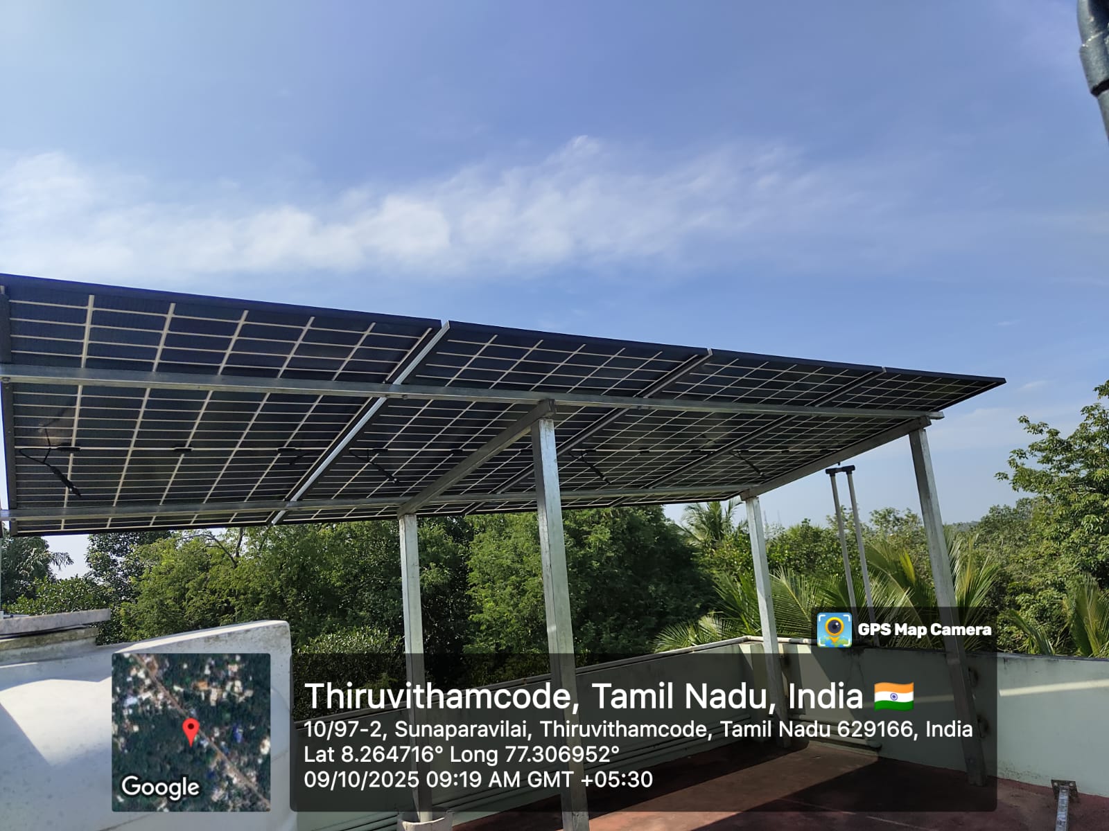 A Azhagesan residence solar installation