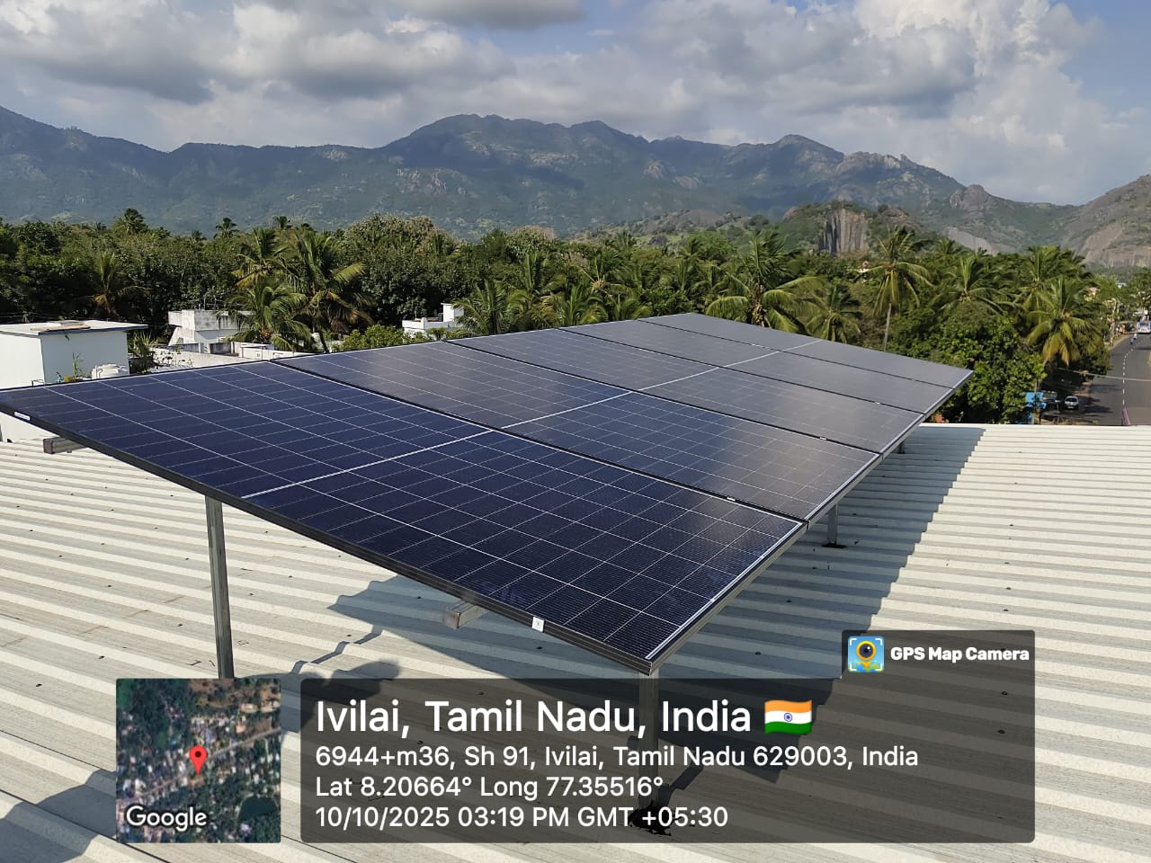 Christopher residence solar panel setup