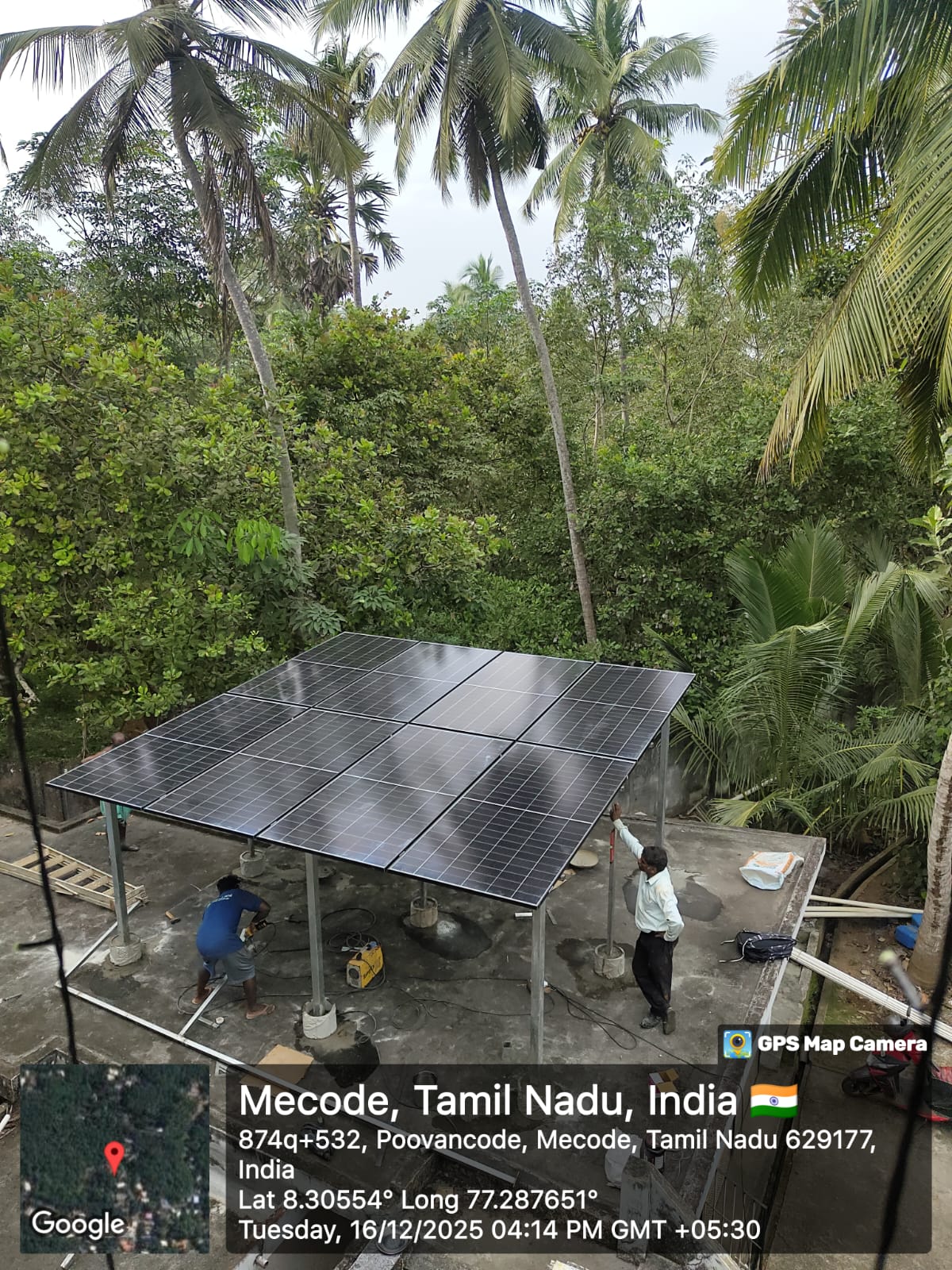 Manonmani residence solar rooftop system