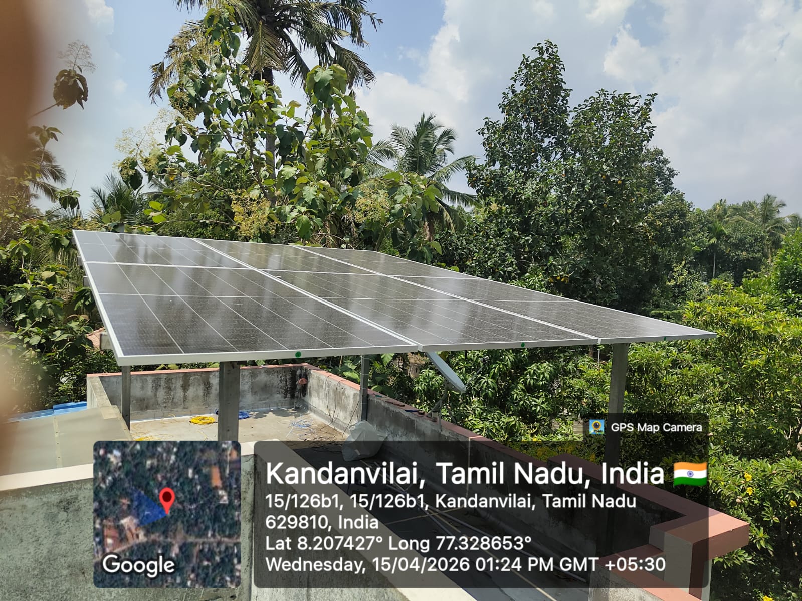 Solar panel installation