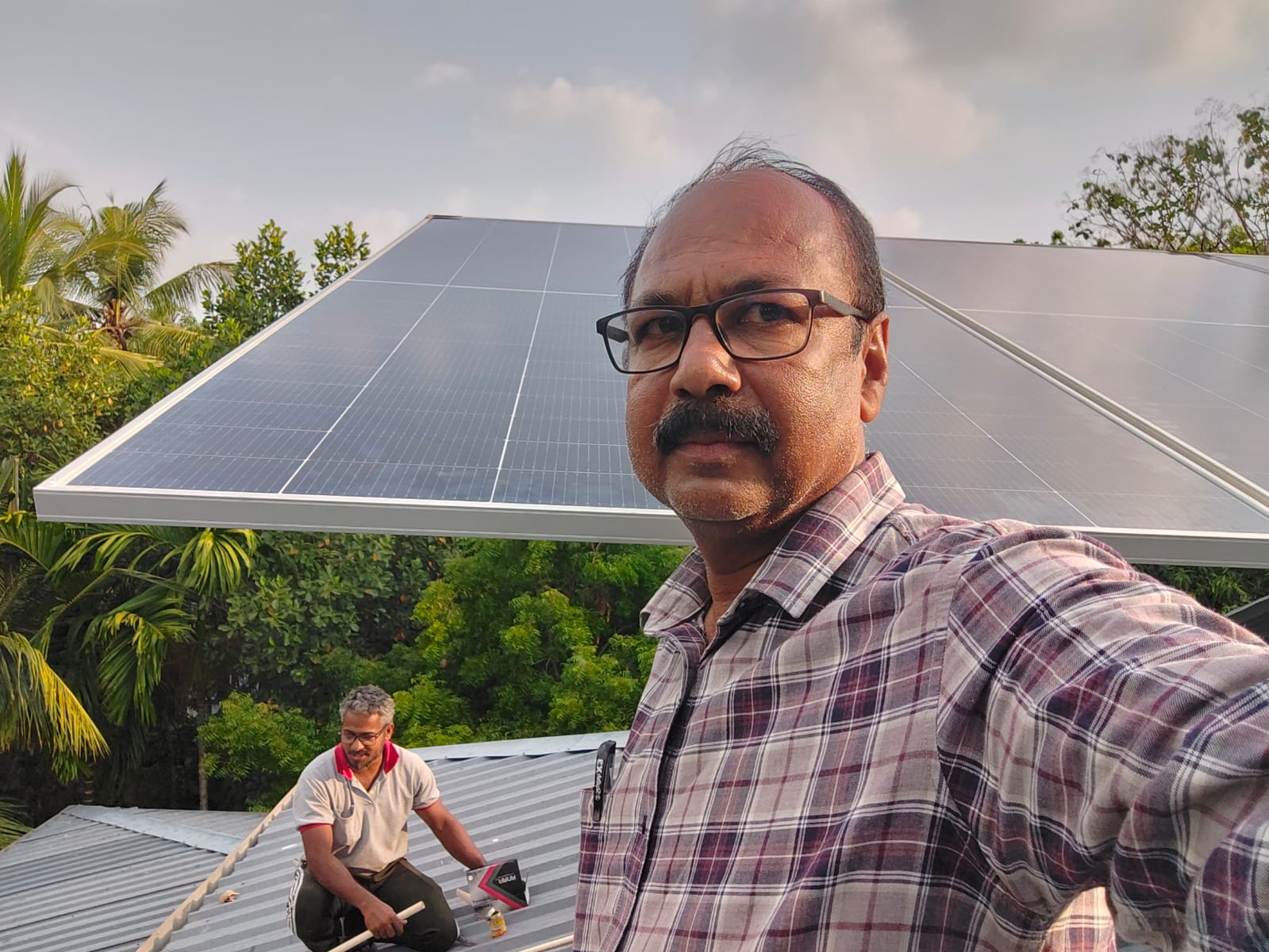 Solar panel setup