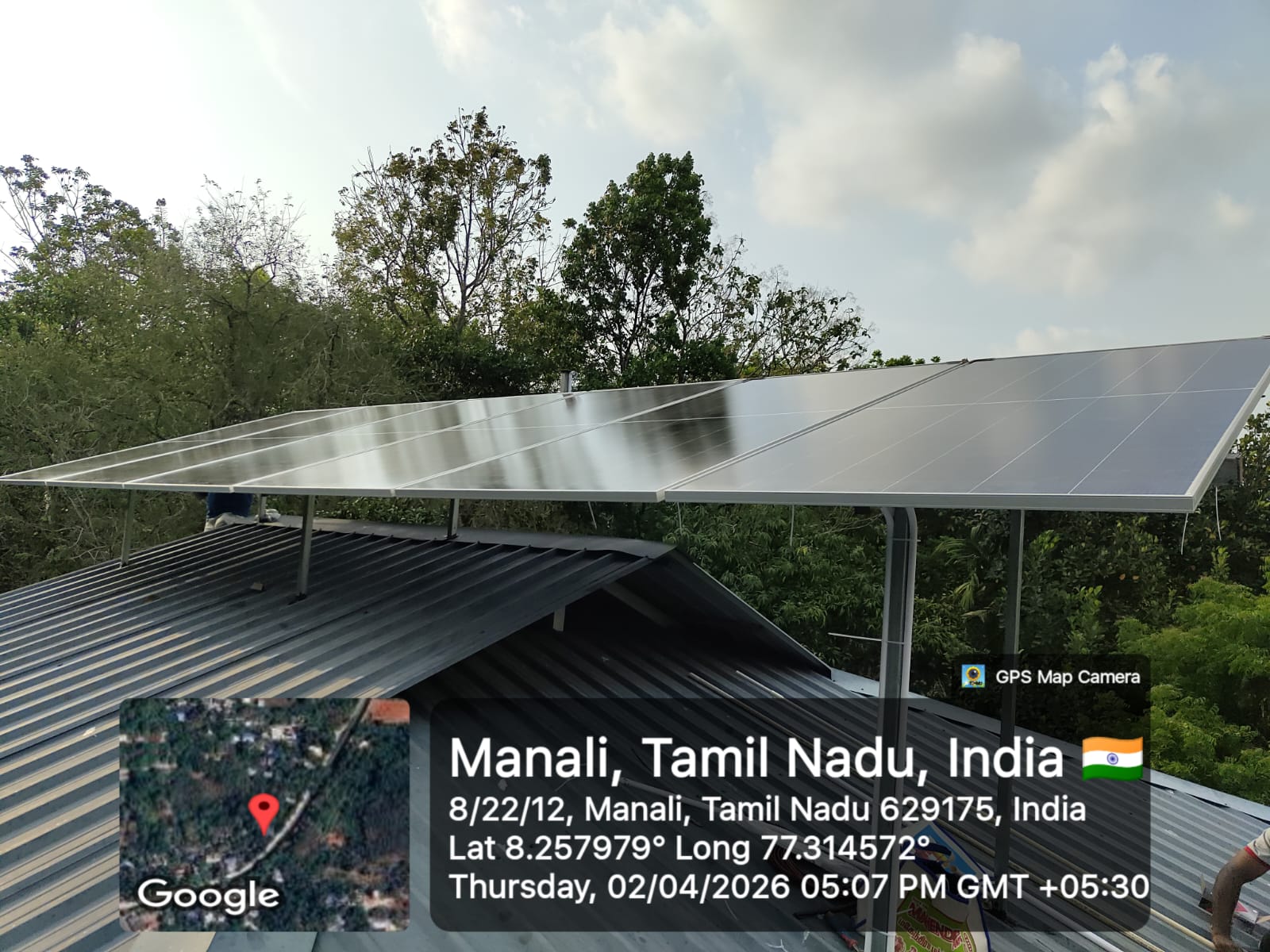Solar energy installation