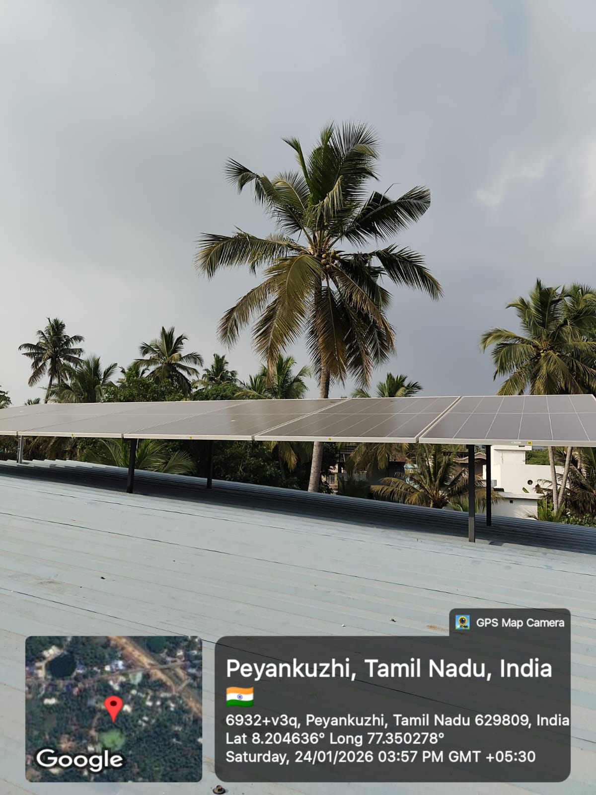 Rooftop solar installation